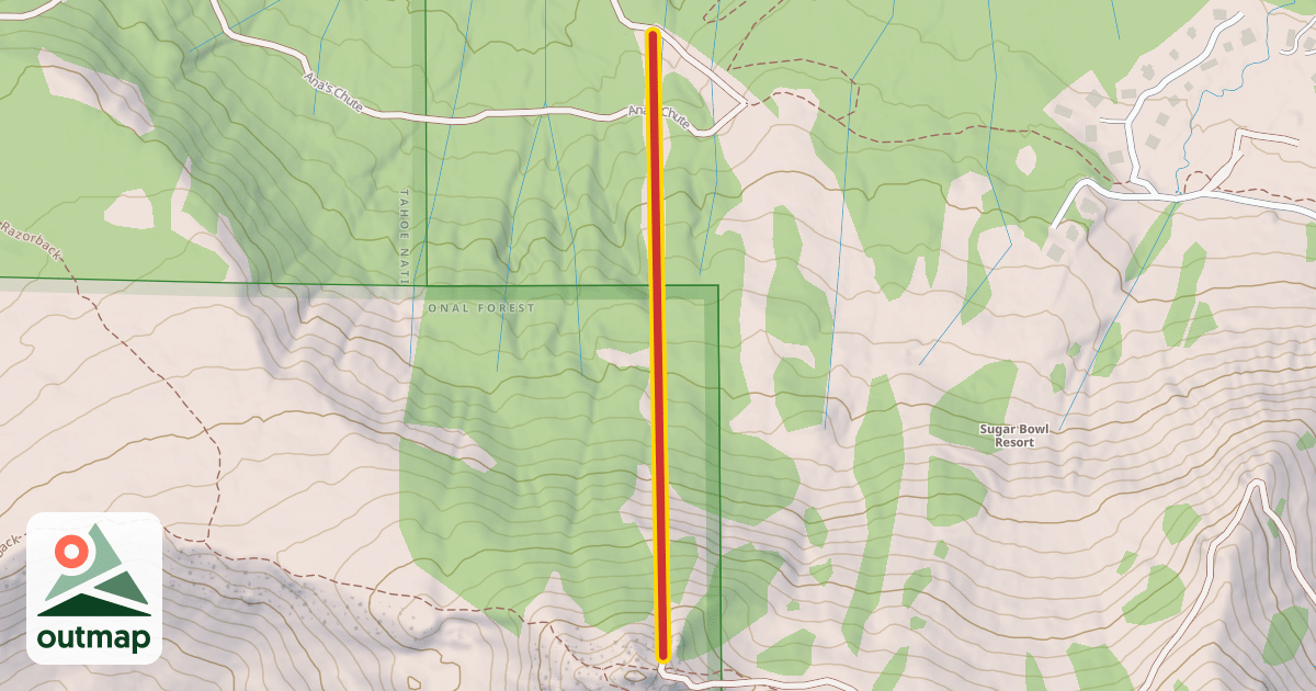 Map of Crow's Peak Lift