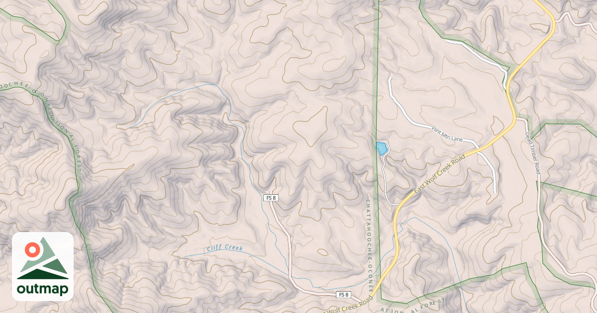 Map of UPPER CLIFF CK