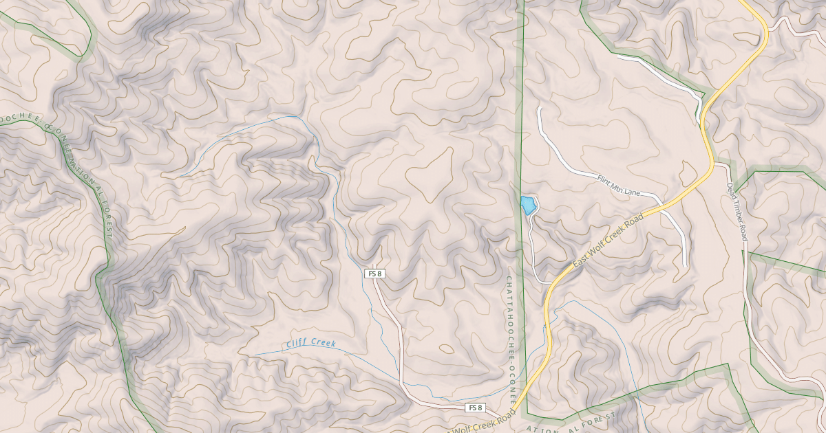 Map preview of UPPER CLIFF CK