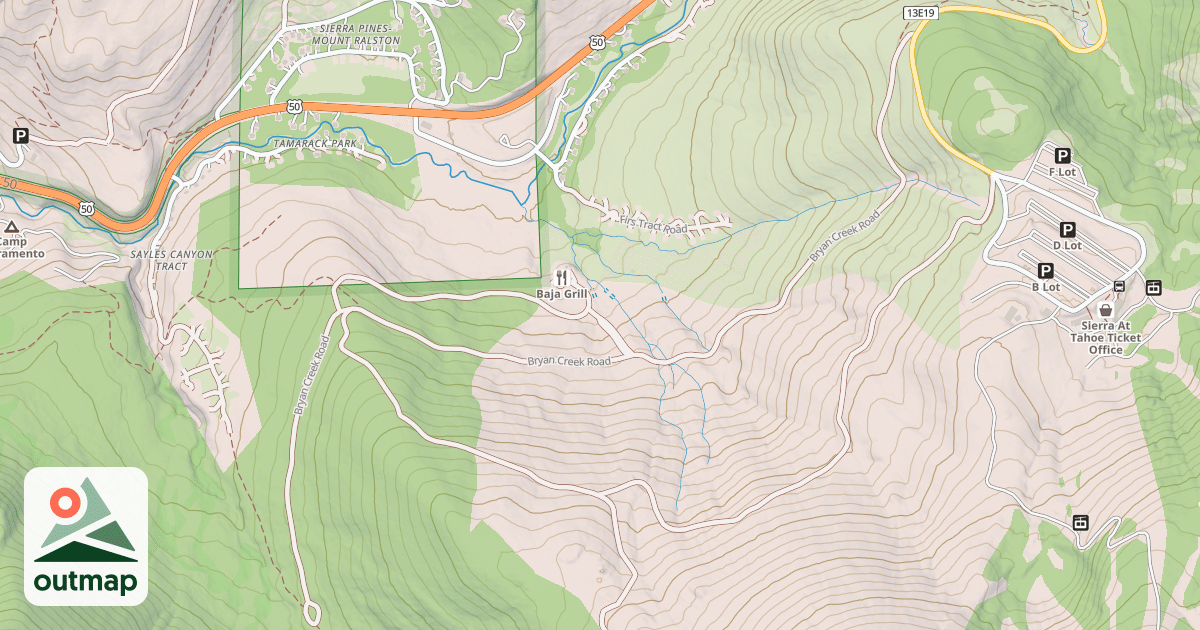 Map of BRYAN CREEK