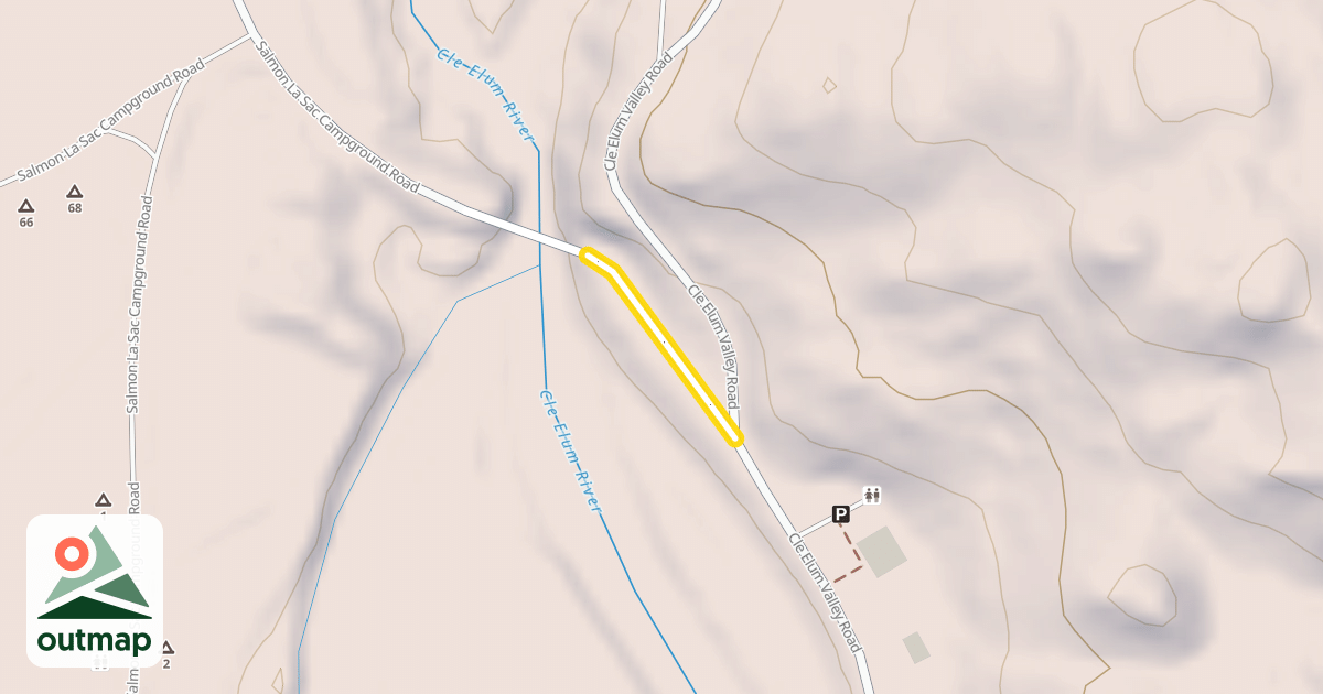 Map of Salmon La Sac Campground Road