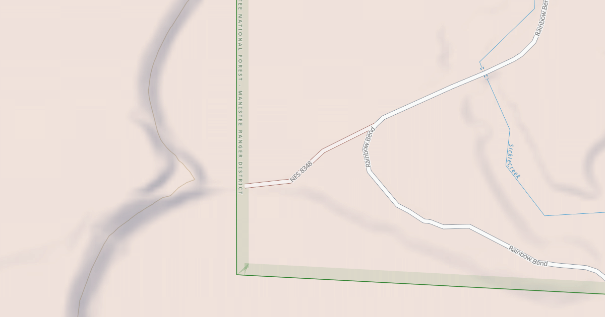 Map preview of RAINBOW BEND SPUR RD
