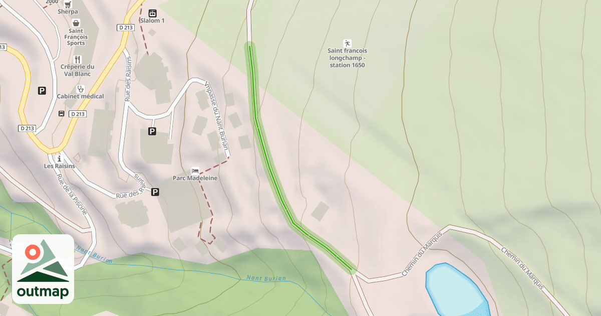 Map of Chemin du Marquis