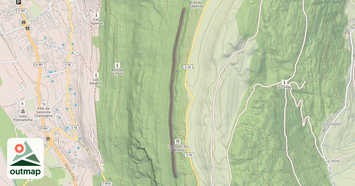 Map of Le Sapenay gauche