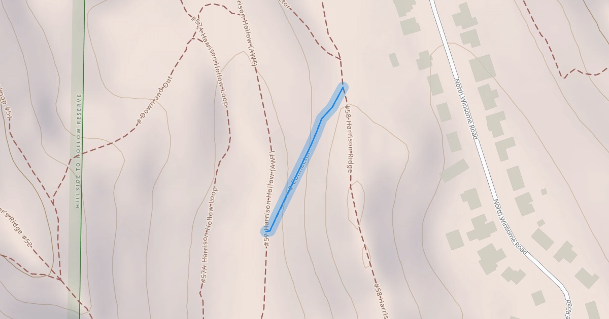 Map preview of Harrison Hollow Ridge Trail