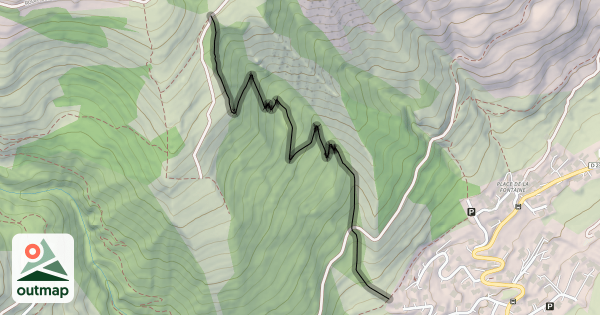 Map of Sentier du Ravin des Merles