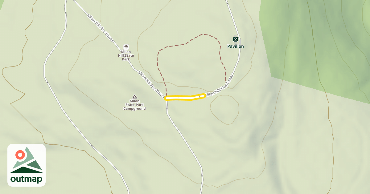Map of Milan Hill Fire Tower