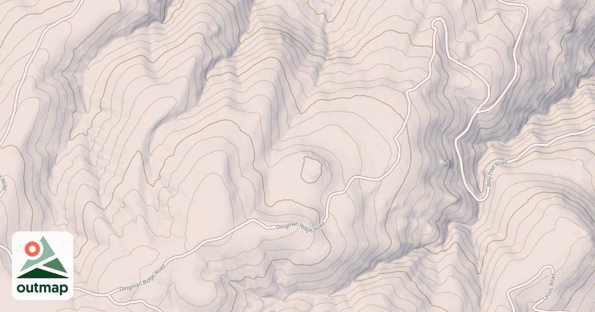Map of DINGMAN RIDGE