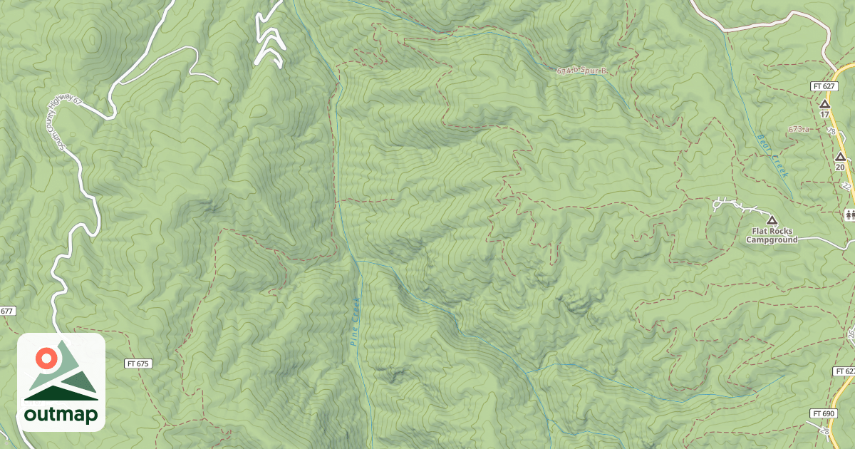 Map of FLATROCK