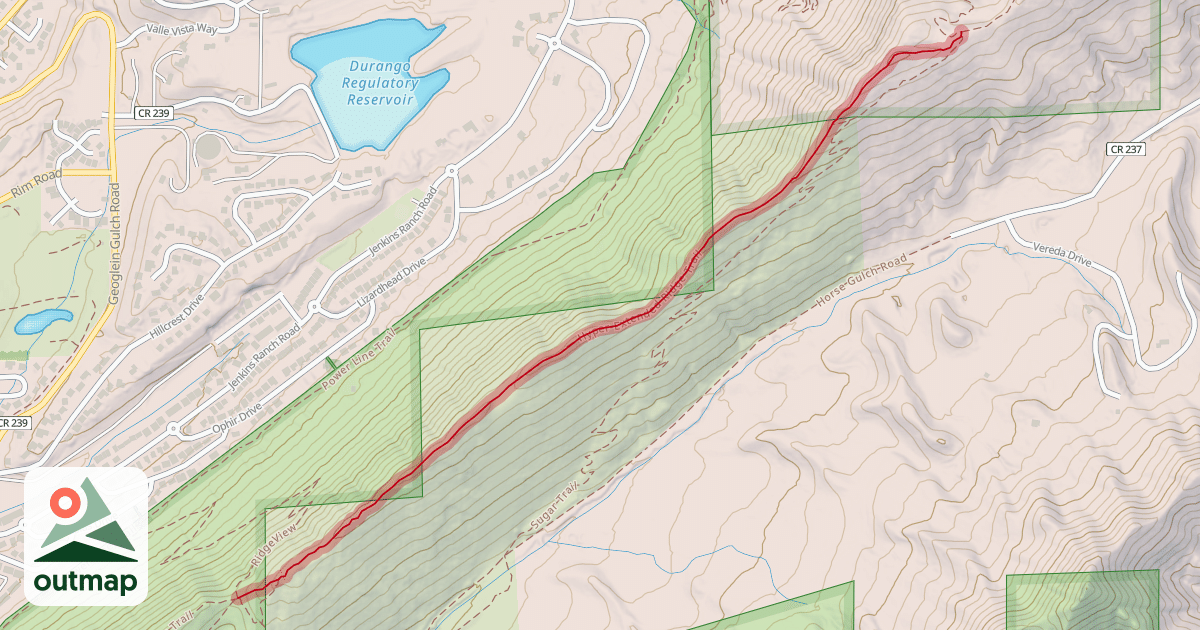 Map of Hyper-Extended Ridge Trail