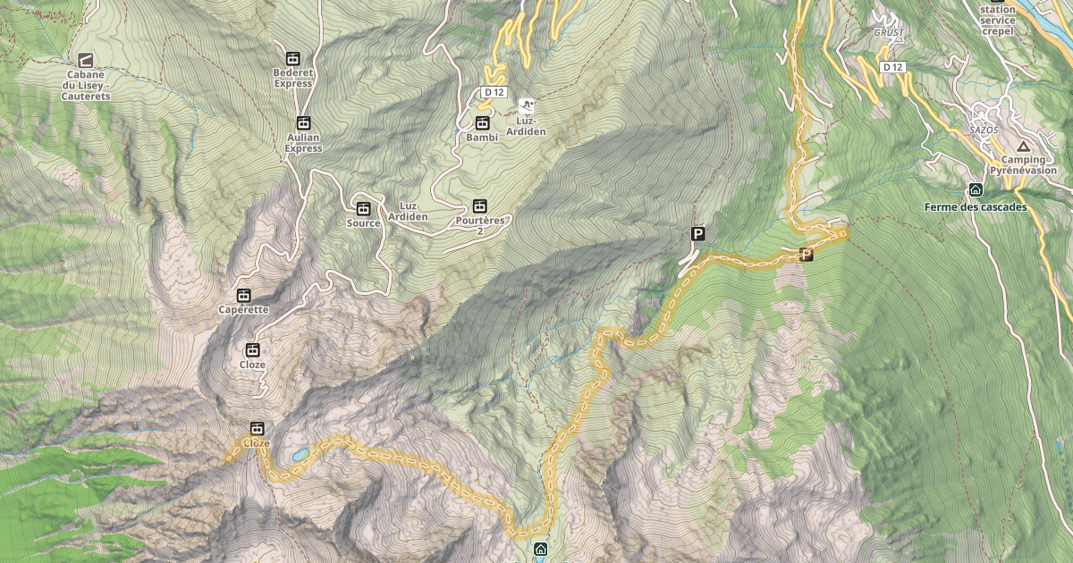 Map preview of Soum d'Arriou Né — Bernazau