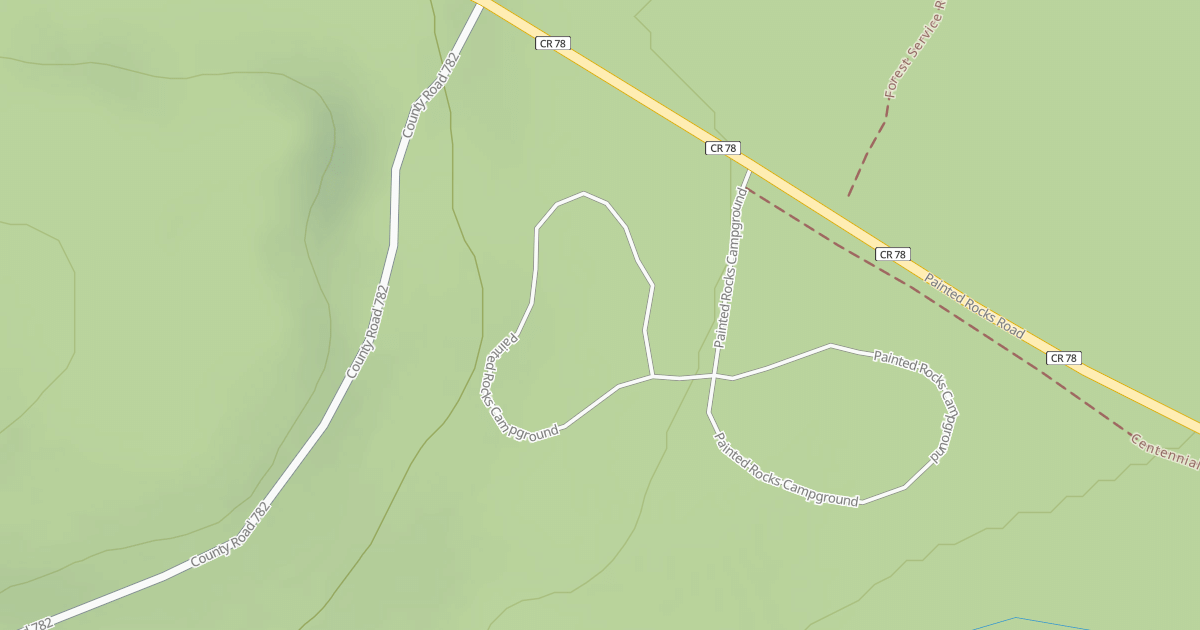 Map preview of PAINTED ROCK CG - WEST LOOP