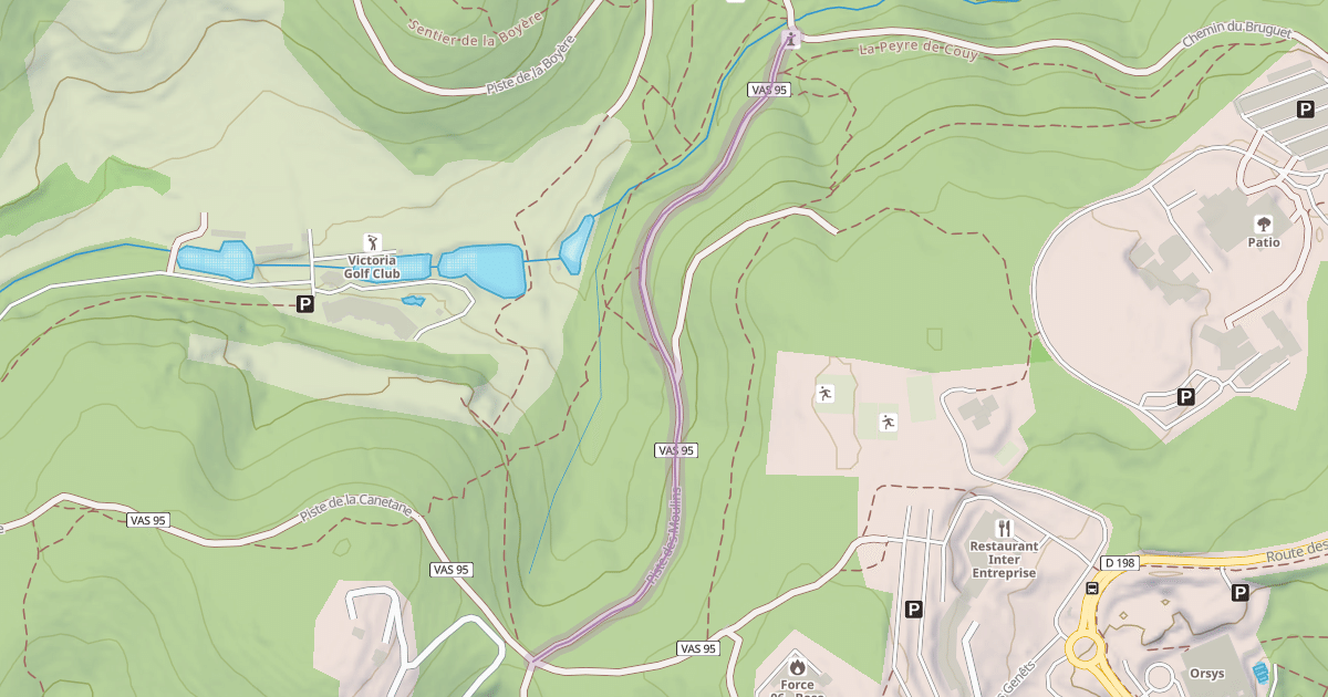 Map preview of Piste des Moulins