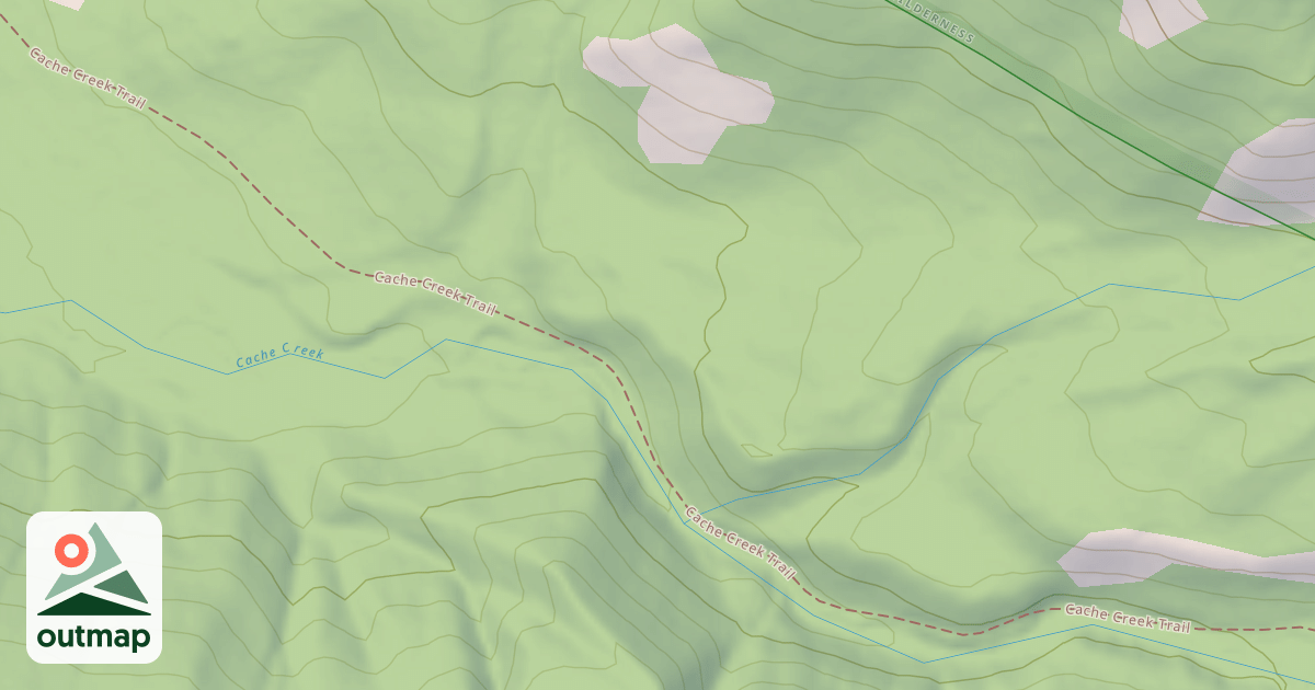 Map of Cache Creek Snow