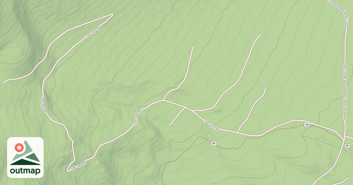 Map of TWO SPRINGS
