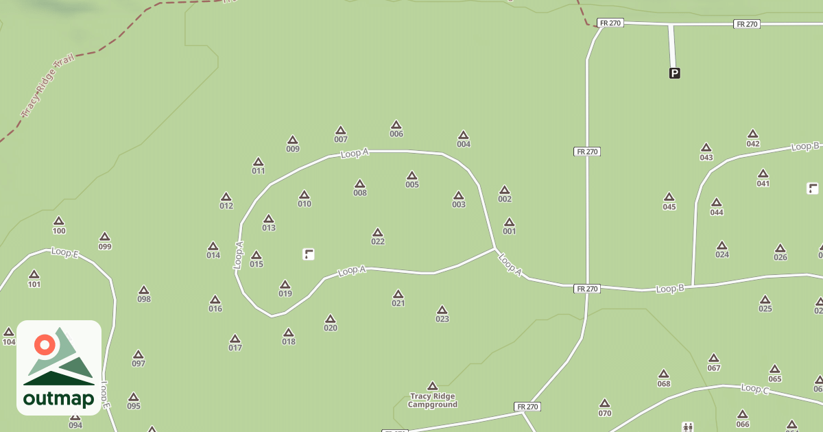 Map of TRACY RUN - A