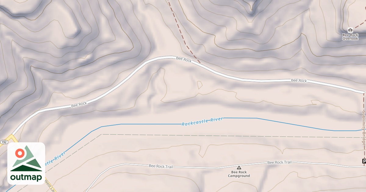 Map of BEE ROCK WEST