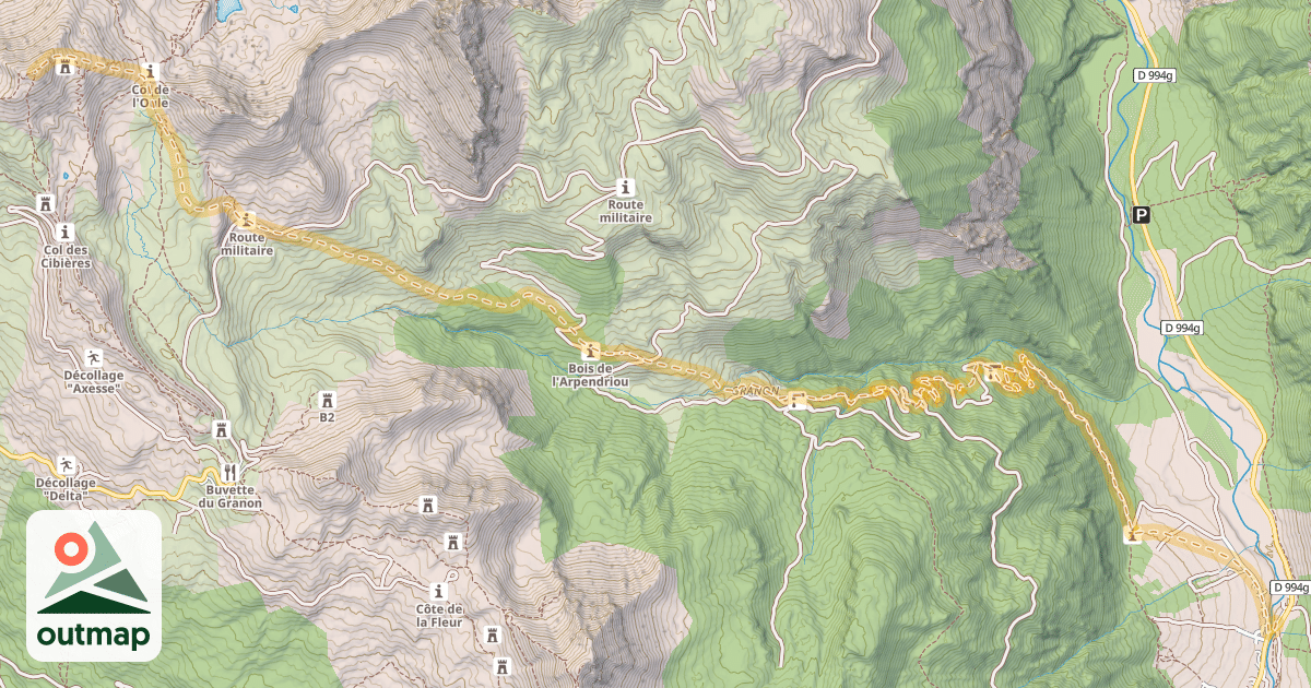 Map of La Gardiole — La Draye