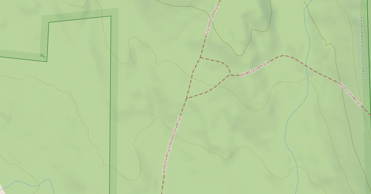 Map preview of Midstate Trail