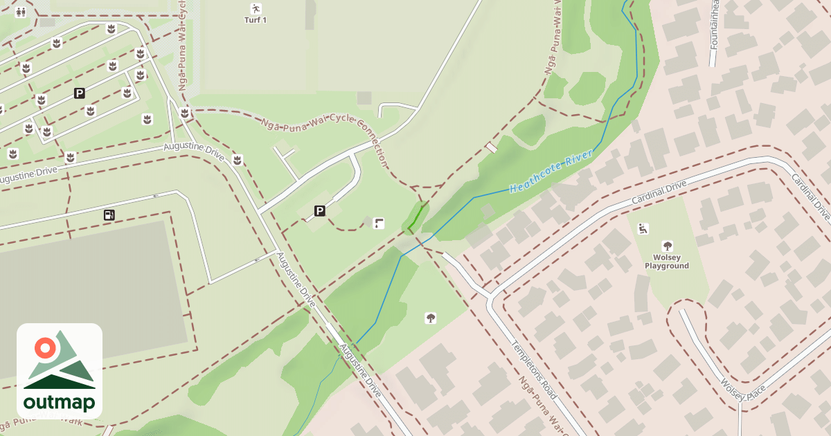 Map of Ngā Puna Wai Cycle Connection