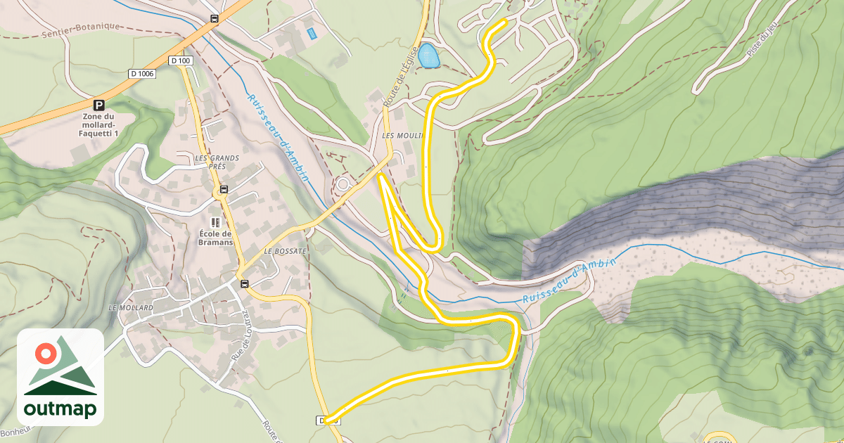 Map of Bramans - Le Verney