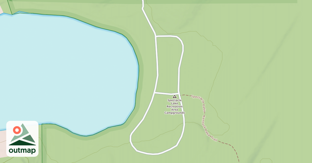 Map of SPECTACLE LAKE CAMPGROUND ROAD