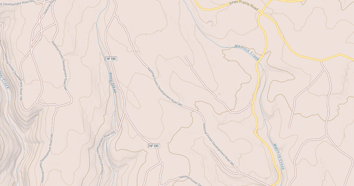 Map preview of USFS National Forest System Roads {E51C279E-573E-452D-B9C3-BF04CFBF7A6A}