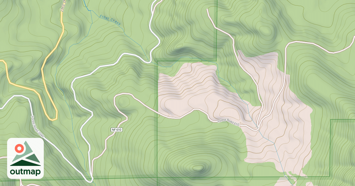 Map of ETHEL CREEK RD