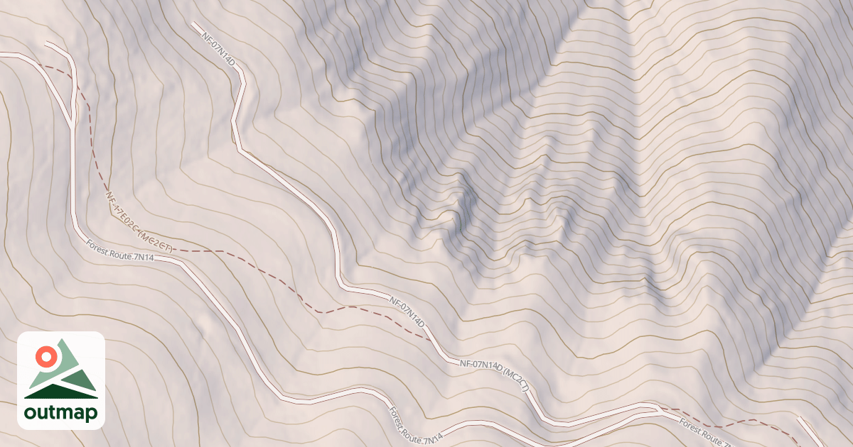 Map of USFS Motor Vehicle Use Map Roads {F0822ED5-7FE4-4040-B697-1CFCB433061D}