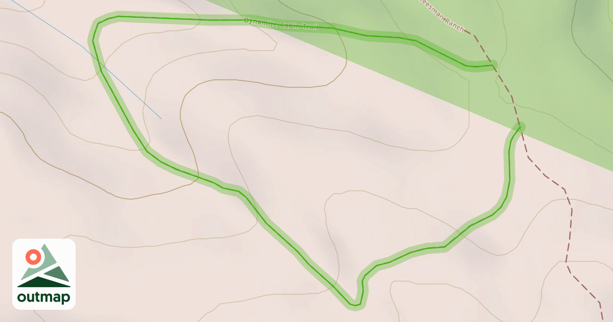 Map of Dynamite Cabin Trail