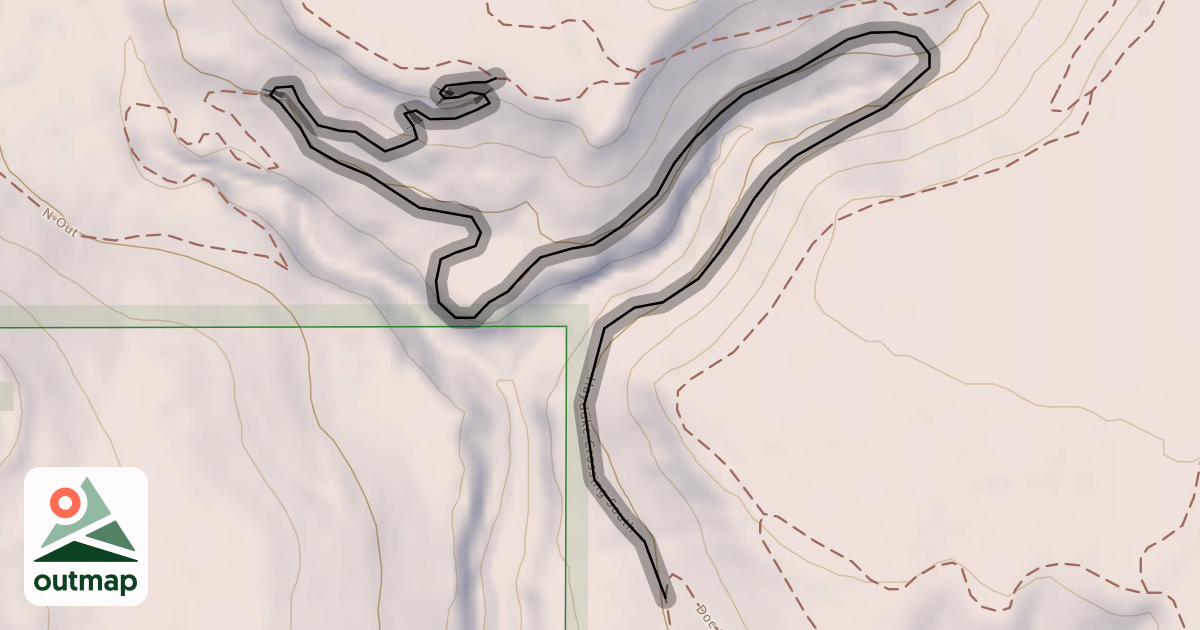 Map of Hayduke Crossing South
