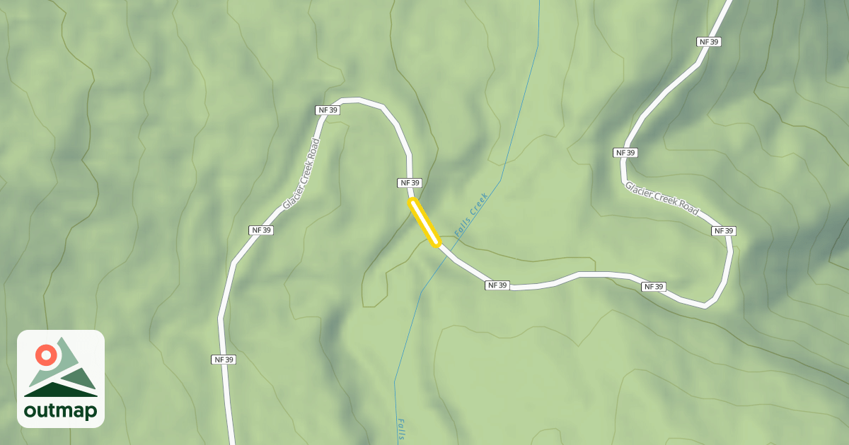 Map of Glacier Creek Road