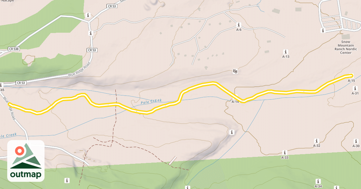 Map of Pole Creek