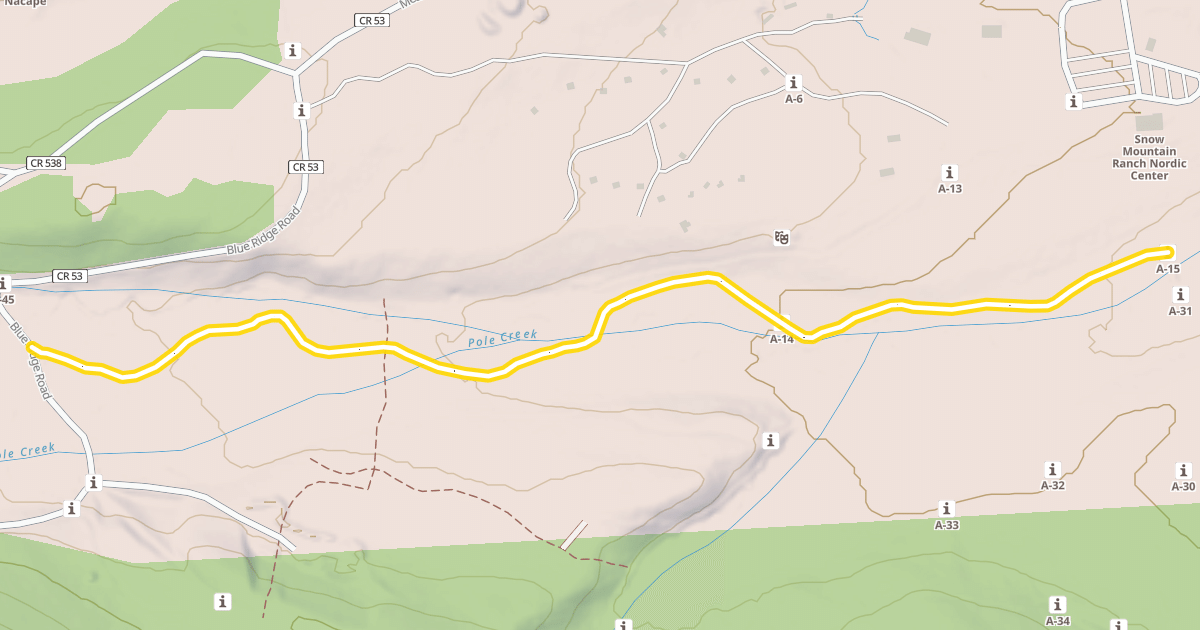 Map preview of Pole Creek