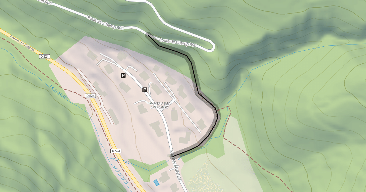 Map preview of Du Champ Roti vers le Sonnant