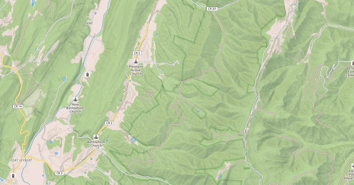 Map preview of MITCHELL KNOB