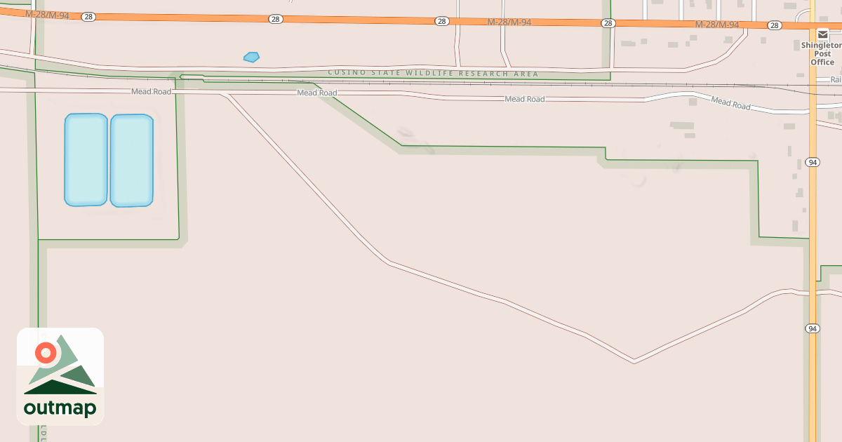 Map of Marquette-manistique Route