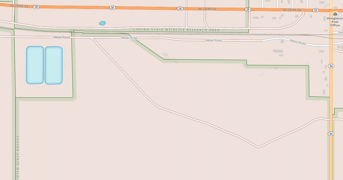 Map preview of Marquette-manistique Route