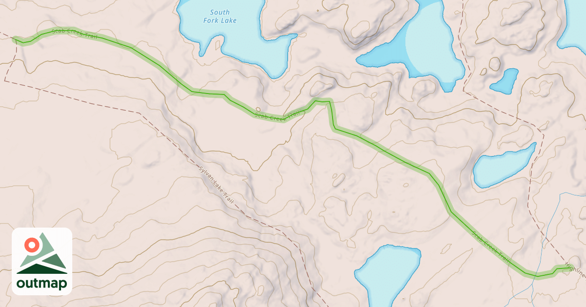 Map of Scab Creek Trail