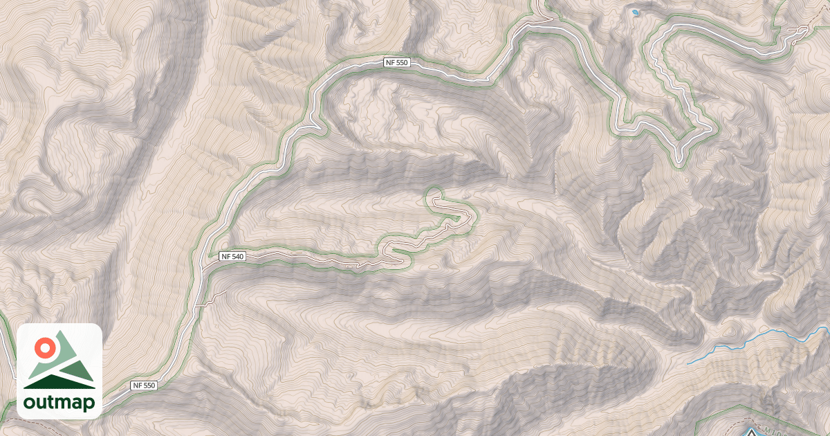 Map of Artillery Dome Road (Winter Tr
