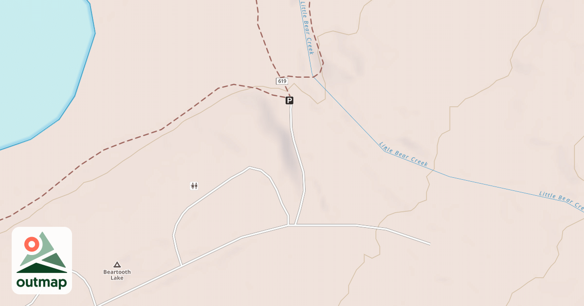 Map of BEARTOOTH LAKE TH