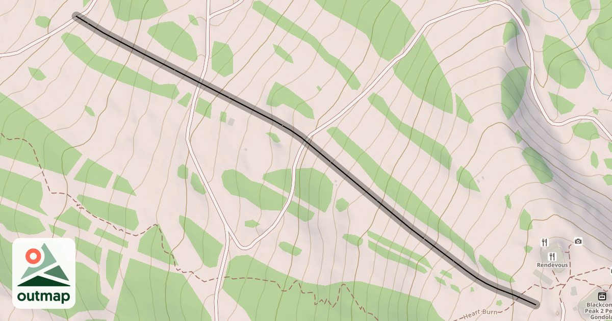Map of Blackcomb Terrain Park Intermediate Zone