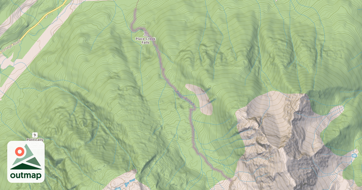 Map of Place Glacier Trail
