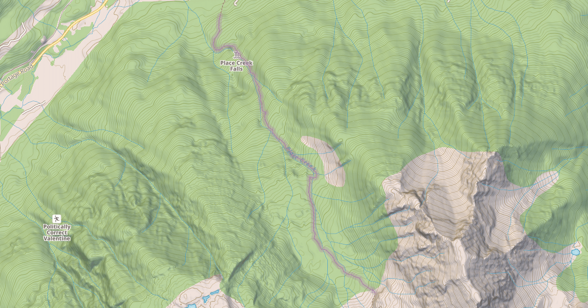 Map preview of Place Glacier Trail