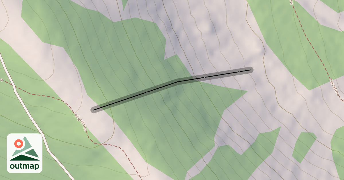 Map of South Bowl Chutes