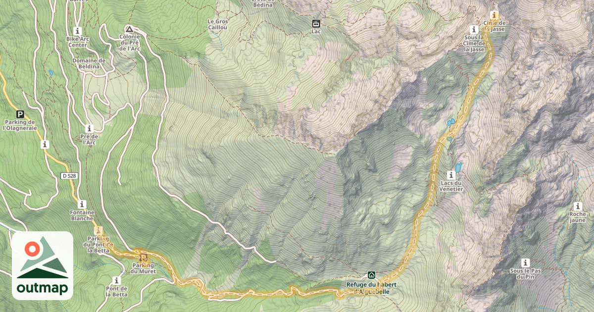 Map of Cime de la Jasse — Prabert