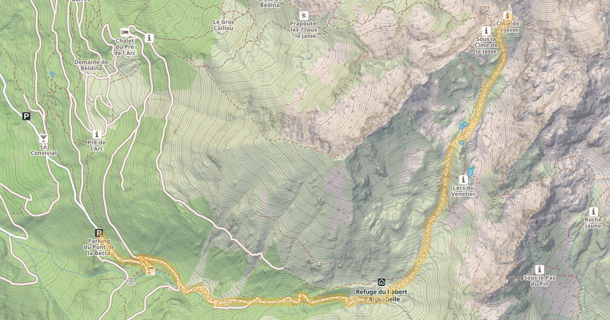 Map preview of Cime de la Jasse — Prabert