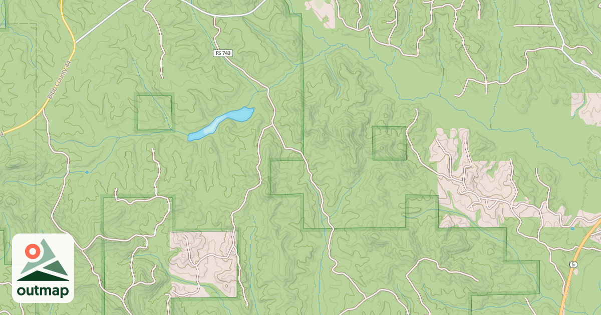Map of CAVE MOUNTAIN BRANCH