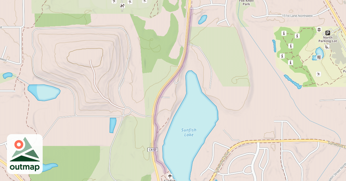 Map of Walking and biking path