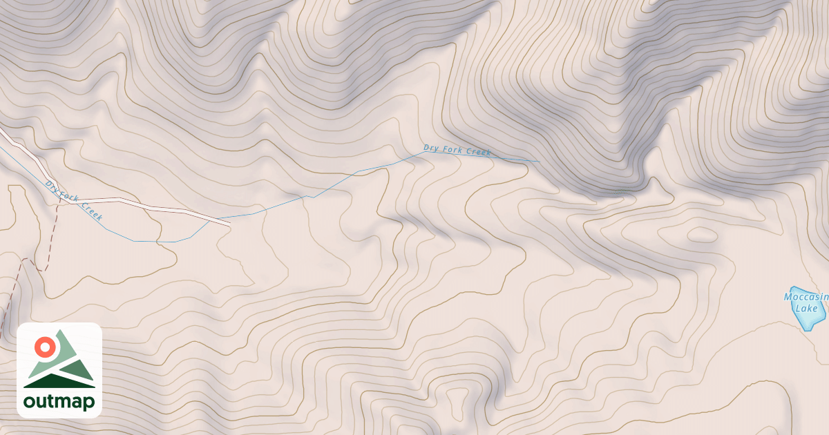 Map of Dry Fork